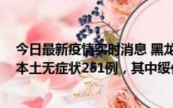 今日最新疫情实时消息 黑龙江11月10日新增本土确诊9例、本土无症状251例，其中绥化市235例