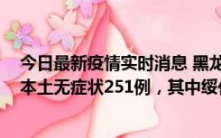 今日最新疫情实时消息 黑龙江11月10日新增本土确诊9例、本土无症状251例，其中绥化市235例