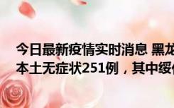 今日最新疫情实时消息 黑龙江11月10日新增本土确诊9例、本土无症状251例，其中绥化市235例