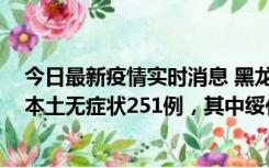 今日最新疫情实时消息 黑龙江11月10日新增本土确诊9例、本土无症状251例，其中绥化市235例