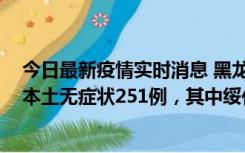 今日最新疫情实时消息 黑龙江11月10日新增本土确诊9例、本土无症状251例，其中绥化市235例