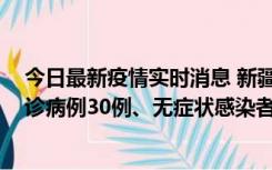 今日最新疫情实时消息 新疆维吾尔自治区11月10日新增确诊病例30例、无症状感染者638例