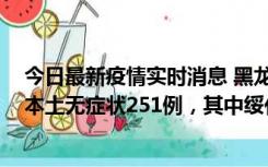 今日最新疫情实时消息 黑龙江11月10日新增本土确诊9例、本土无症状251例，其中绥化市235例