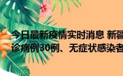 今日最新疫情实时消息 新疆维吾尔自治区11月10日新增确诊病例30例、无症状感染者638例