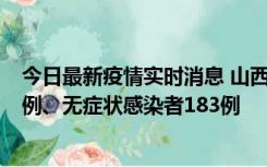 今日最新疫情实时消息 山西11月10日新增本土确诊病例53例、无症状感染者183例