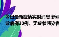 今日最新疫情实时消息 新疆维吾尔自治区11月10日新增确诊病例30例、无症状感染者638例