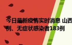 今日最新疫情实时消息 山西11月10日新增本土确诊病例53例、无症状感染者183例