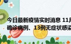 今日最新疫情实时消息 11月11日0-10时，宁波市新增4例确诊病例、13例无症状感染者，均在集中隔离点检出