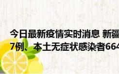 今日最新疫情实时消息 新疆乌鲁木齐市新增本土确诊病例27例、本土无症状感染者664例