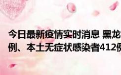 今日最新疫情实时消息 黑龙江11月12日新增本土确诊病例7例、本土无症状感染者412例