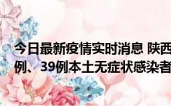 今日最新疫情实时消息 陕西11月12日新增17例本土确诊病例、39例本土无症状感染者