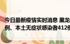 今日最新疫情实时消息 黑龙江11月12日新增本土确诊病例7例、本土无症状感染者412例