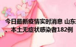 今日最新疫情实时消息 山东11月12日新增本土确诊病例7例、本土无症状感染者182例