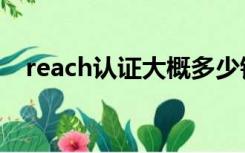 reach认证大概多少钱（reach认证费用）