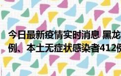 今日最新疫情实时消息 黑龙江11月12日新增本土确诊病例7例、本土无症状感染者412例