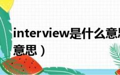 interview是什么意思呀（interview是什么意思）