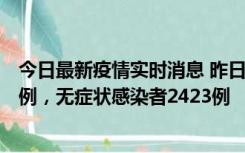 今日最新疫情实时消息 昨日河南新增新冠肺炎确诊病例242例，无症状感染者2423例