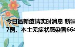 今日最新疫情实时消息 新疆乌鲁木齐市新增本土确诊病例27例、本土无症状感染者664例