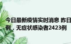 今日最新疫情实时消息 昨日河南新增新冠肺炎确诊病例242例，无症状感染者2423例