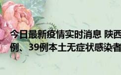 今日最新疫情实时消息 陕西11月12日新增17例本土确诊病例、39例本土无症状感染者