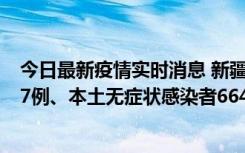 今日最新疫情实时消息 新疆乌鲁木齐市新增本土确诊病例27例、本土无症状感染者664例