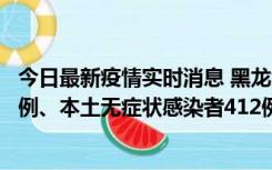 今日最新疫情实时消息 黑龙江11月12日新增本土确诊病例7例、本土无症状感染者412例