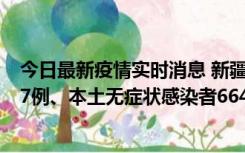 今日最新疫情实时消息 新疆乌鲁木齐市新增本土确诊病例27例、本土无症状感染者664例