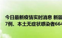 今日最新疫情实时消息 新疆乌鲁木齐市新增本土确诊病例27例、本土无症状感染者664例