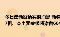 今日最新疫情实时消息 新疆乌鲁木齐市新增本土确诊病例27例、本土无症状感染者664例