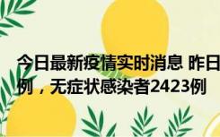 今日最新疫情实时消息 昨日河南新增新冠肺炎确诊病例242例，无症状感染者2423例