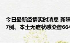 今日最新疫情实时消息 新疆乌鲁木齐市新增本土确诊病例27例、本土无症状感染者664例