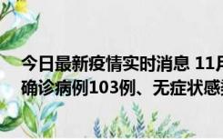 今日最新疫情实时消息 11月13日0—18时，重庆新增本土确诊病例103例、无症状感染者961例