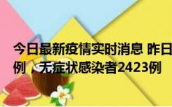 今日最新疫情实时消息 昨日河南新增新冠肺炎确诊病例242例，无症状感染者2423例