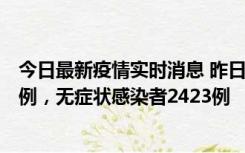 今日最新疫情实时消息 昨日河南新增新冠肺炎确诊病例242例，无症状感染者2423例