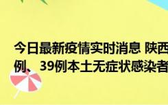 今日最新疫情实时消息 陕西11月12日新增17例本土确诊病例、39例本土无症状感染者