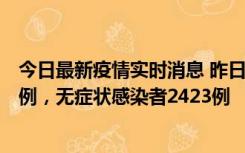 今日最新疫情实时消息 昨日河南新增新冠肺炎确诊病例242例，无症状感染者2423例