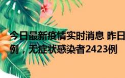 今日最新疫情实时消息 昨日河南新增新冠肺炎确诊病例242例，无症状感染者2423例