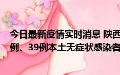 今日最新疫情实时消息 陕西11月12日新增17例本土确诊病例、39例本土无症状感染者