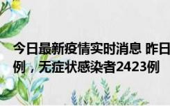 今日最新疫情实时消息 昨日河南新增新冠肺炎确诊病例242例，无症状感染者2423例