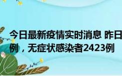 今日最新疫情实时消息 昨日河南新增新冠肺炎确诊病例242例，无症状感染者2423例