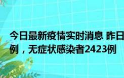 今日最新疫情实时消息 昨日河南新增新冠肺炎确诊病例242例，无症状感染者2423例