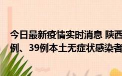 今日最新疫情实时消息 陕西11月12日新增17例本土确诊病例、39例本土无症状感染者