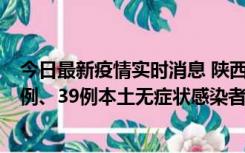 今日最新疫情实时消息 陕西11月12日新增17例本土确诊病例、39例本土无症状感染者