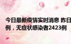 今日最新疫情实时消息 昨日河南新增新冠肺炎确诊病例242例，无症状感染者2423例