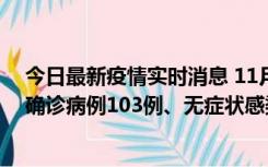 今日最新疫情实时消息 11月13日0—18时，重庆新增本土确诊病例103例、无症状感染者961例