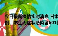 今日最新疫情实时消息 甘肃11月12日新增本土确诊病例16例、本土无症状感染者601例