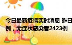 今日最新疫情实时消息 昨日河南新增新冠肺炎确诊病例242例，无症状感染者2423例