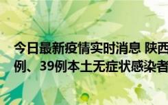 今日最新疫情实时消息 陕西11月12日新增17例本土确诊病例、39例本土无症状感染者