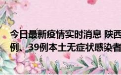 今日最新疫情实时消息 陕西11月12日新增17例本土确诊病例、39例本土无症状感染者