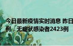 今日最新疫情实时消息 昨日河南新增新冠肺炎确诊病例242例，无症状感染者2423例